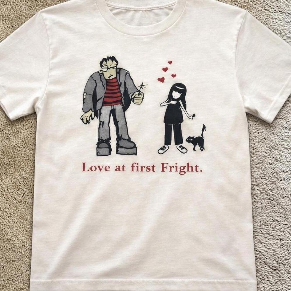 Love At First Fright White T Shirt